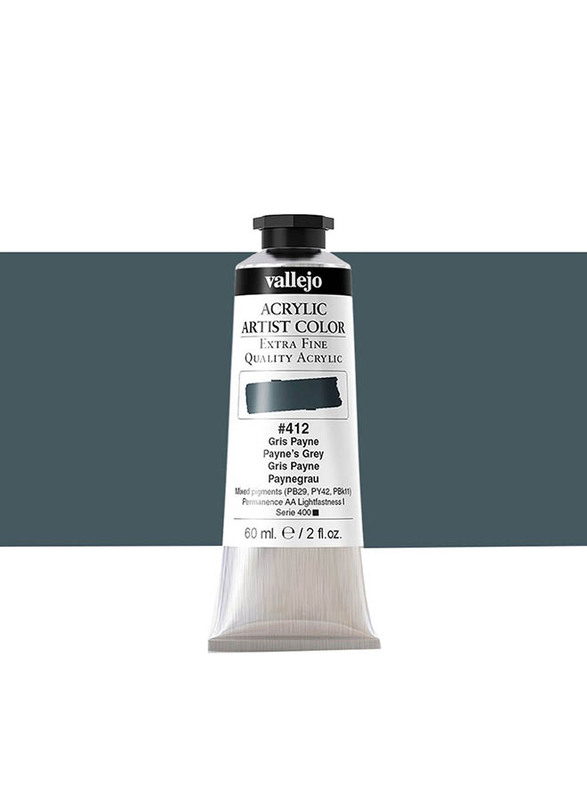 Vallejo Acrylic Artist 412 Colour, 60ml, Payne's Green