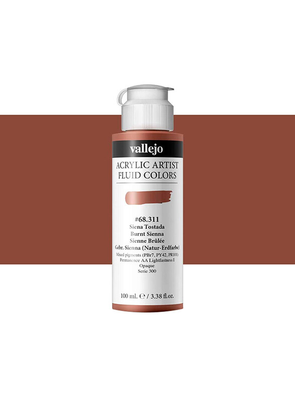 

Vallejo 311 Fluid Acrylic, 100ml, Burnt Sienna