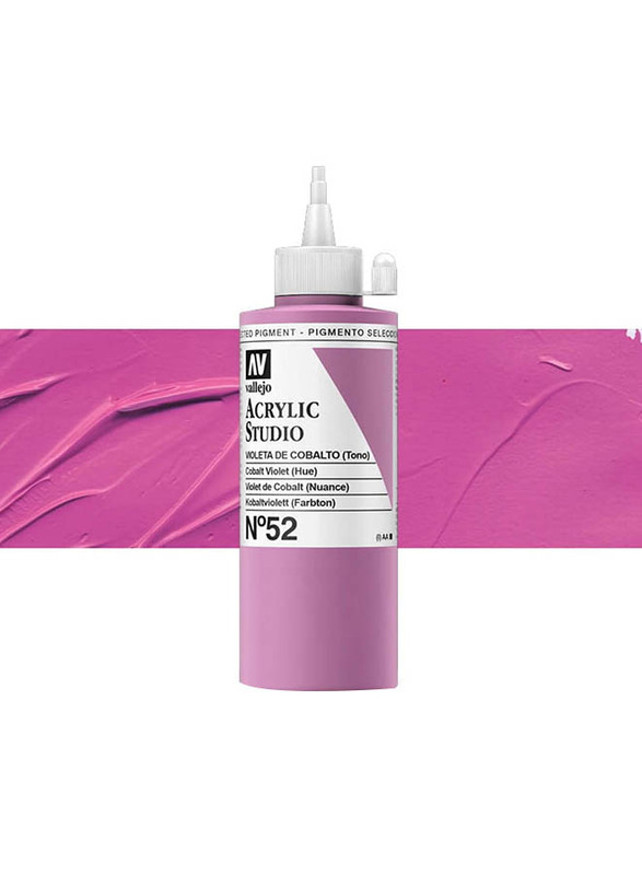 Vallejo No 52 Acrylic Studio Color, 200ml, COBALT VIOLET (HUE)