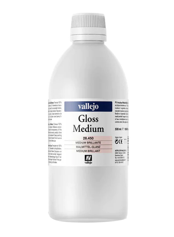 Vallejo 450 Gloss Medium, 500ml, White