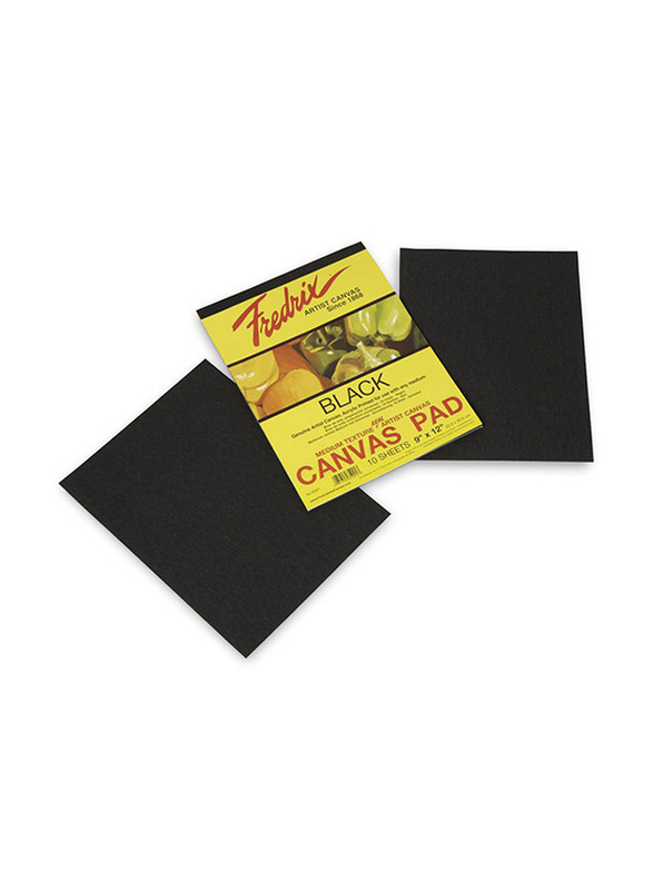 Fredrix Canvas Pads, 40.64 x 50.8cm, 10 Sheets, Black