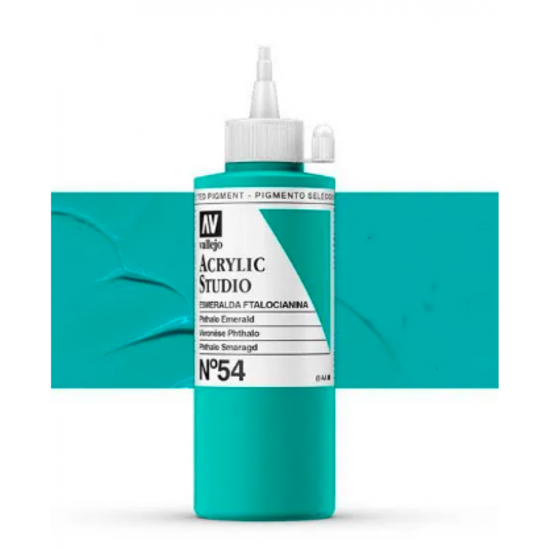 Vallejo ACRYLIC STUDIO 54: 200 ML. PHTHALO EMERALD