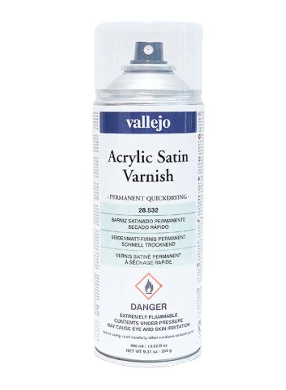 

Vallejo Aerosol Satin Varnish 532, 400ml, Clear