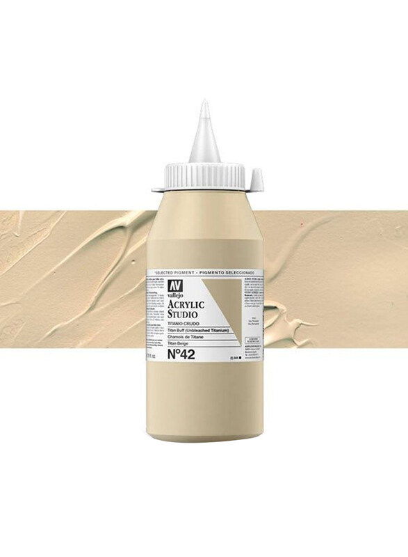 

Vallejo Studio Paint, 500ml, 42 Titan Buff (Unbleached Titanium)