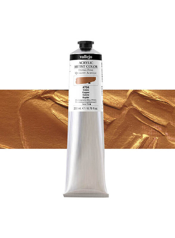 Vallejo Acrylic Artist 704 Color, 200ml, Copper