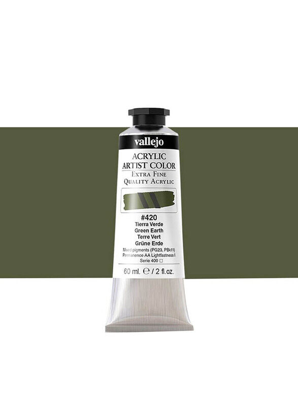 Vallejo Acrylic Artist 420 Colour, 60ml, Green Earth