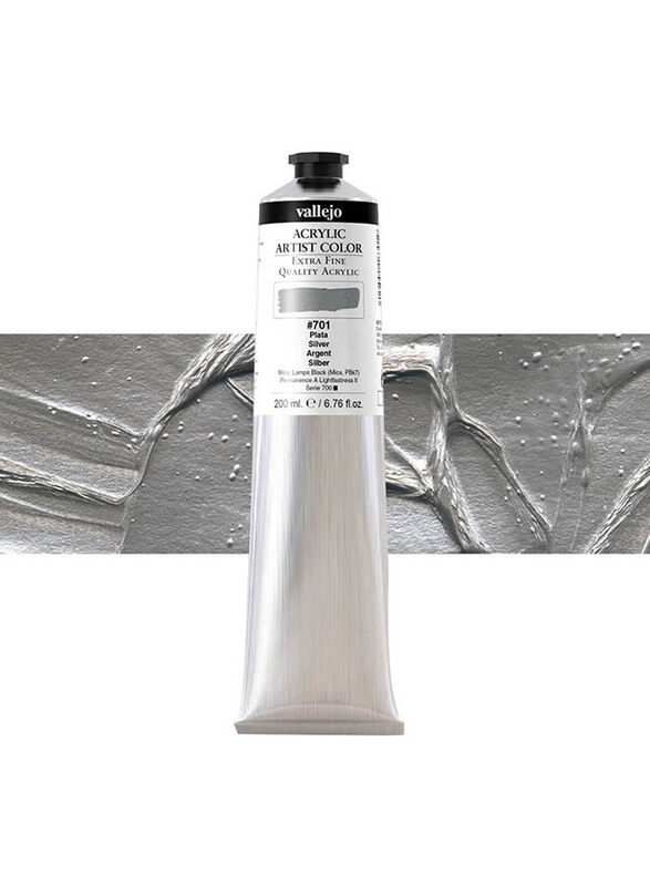 Vallejo Acrylic Artist 701 Color, 200ml, Silver