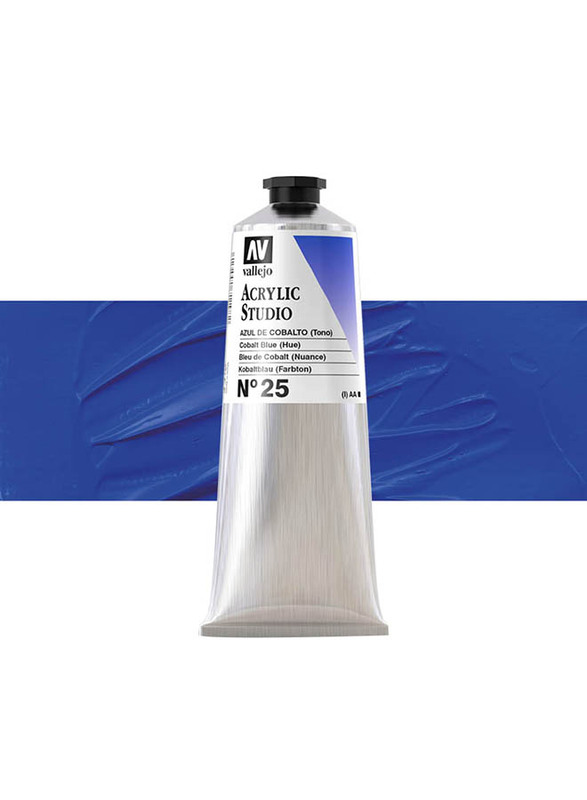 Vallejo No 25 Acrylic Studio Colour, 125ml, Cobalt Blue (Hue)