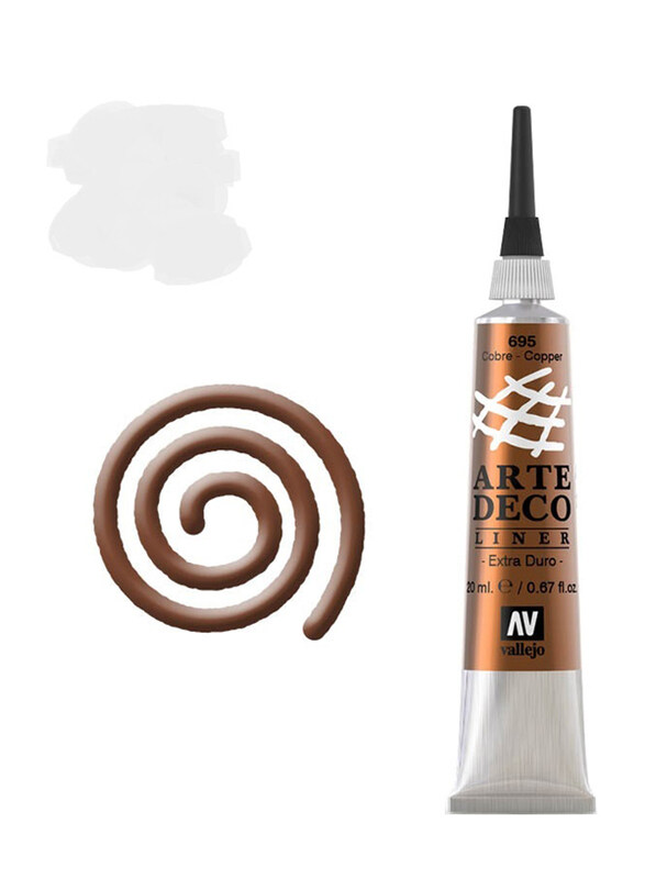 Vallejo 695 Artedeco Liner/Contour, 20ml, Copper