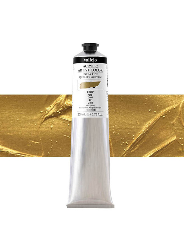 Vallejo Acrylic Artist 702 Color, 200ml, Gold