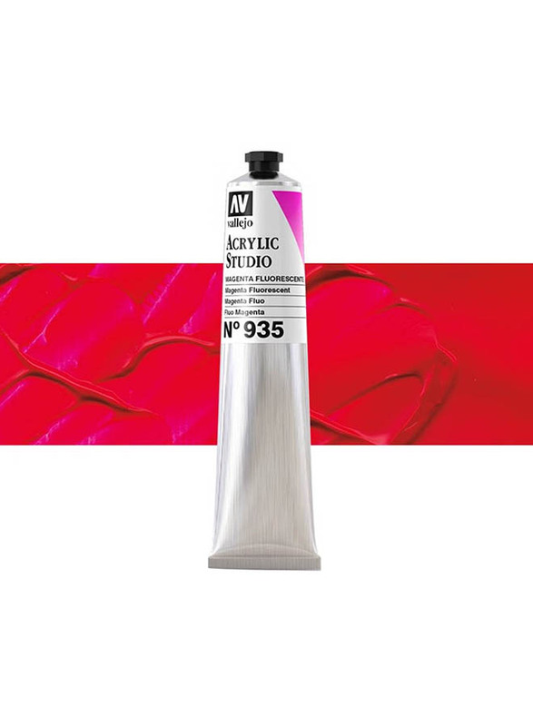 

Vallejo No 35 Acrylic Studio Color, 58ml, Fluorescent Magenta