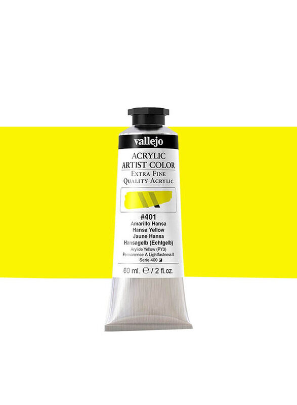 

Vallejo Acrylic Artist 401 Colour, 60ml, Hansa Yellow