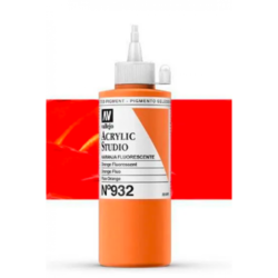 Vallejo ACRYLIC STUDIO FLUO 932:200ML. FLUORESCENT ORANGE