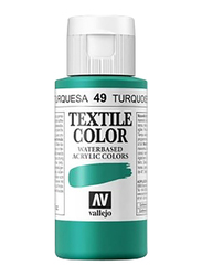Vallejo Textile Acrylic Colour 49, 60ml, Turquoise