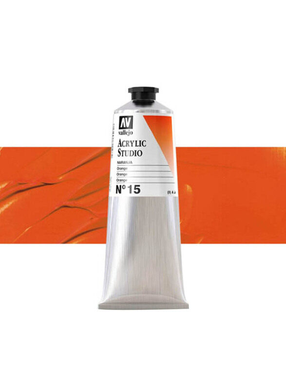 

Vallejo Acrylic Studio Paint, 125ml, 15 Orange