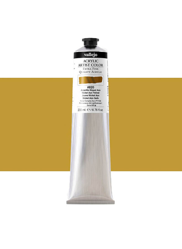 

Vallejo Acrylic Artist Color, 200ml, 820 Nickel Azo Yellow