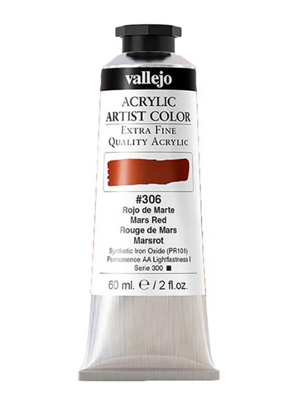 Vallejo Acrylic Artist 306, 60ml, Mars Red
