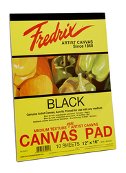 Fredrix Canvas Pads, 30.48 x 40.64cm, Black