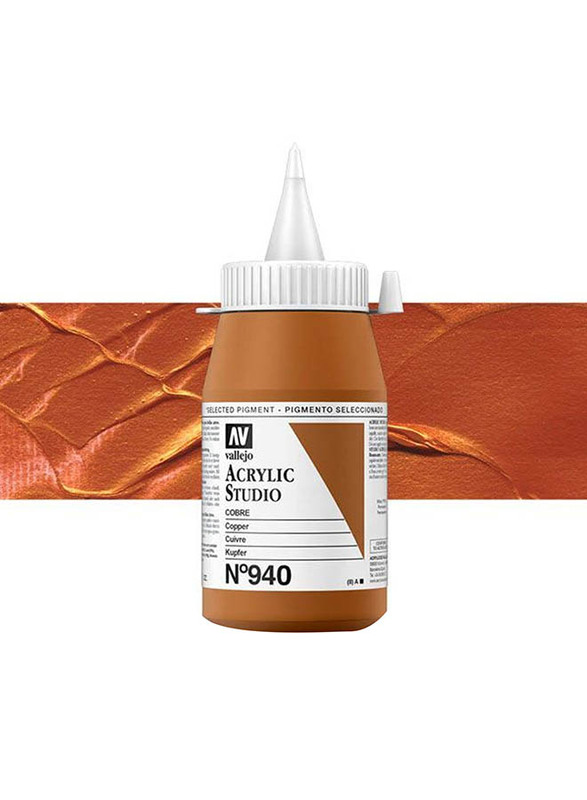 Vallejo No 940 Acrylic Studio Color, 500ml, Copper