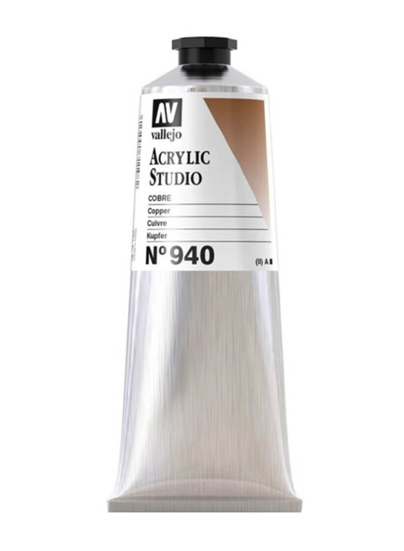 Vallejo No 40 Acrylic Studio Colour, 125ml, Copper