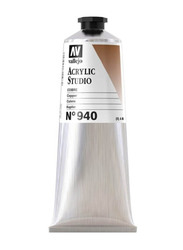 Vallejo No 40 Acrylic Studio Colour, 125ml, Copper