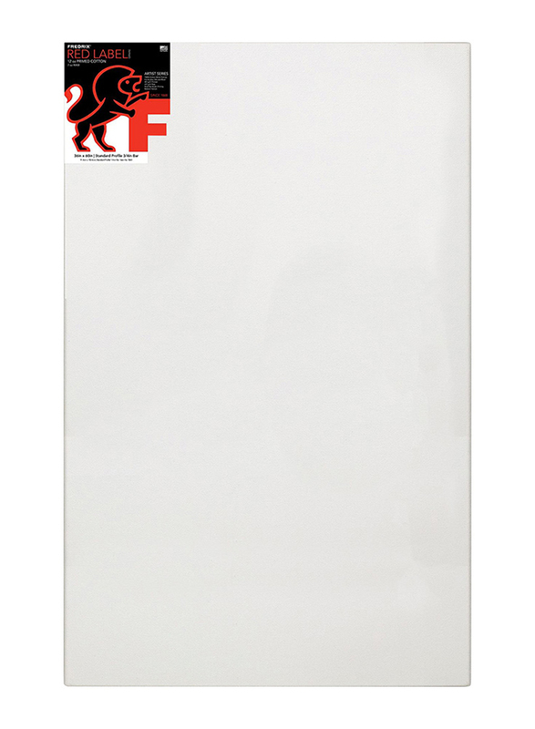 Fredrix Tara Stretched Canvas Gal Wrap 1-3/8 inch Bar, 40 x 60 inch, White