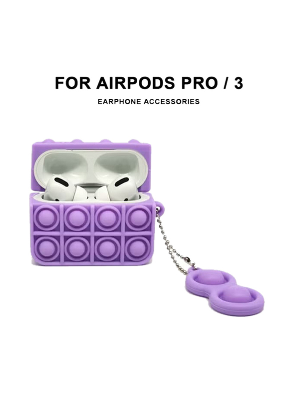Apple AirPods Pro Protective Case Cover 3D Stress Relieve Fidget Toys, Purple