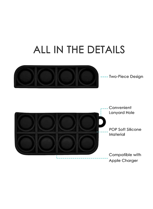 Apple AirPods Pro Protective Case Cover 3D Stress Relieve Fidget Toys, Black