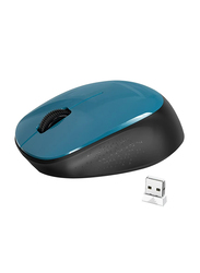 Wireless Optical Mouse with 2.4G Silent, Black/Teal