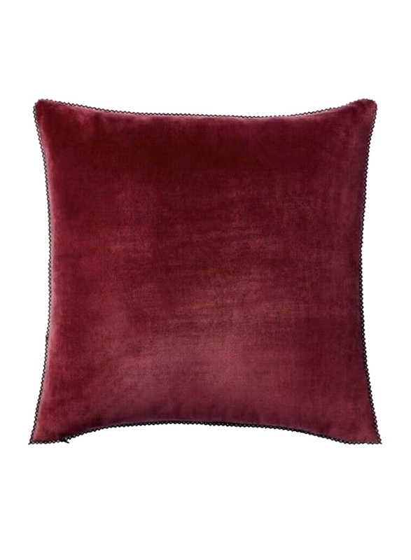 Threshold Studio McGee Velvet Lace Trim Reversible Pillow, Burgundy