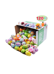 Plastic Printed Bright Eggs Basket Toy, 120 Piece, Ages 3+