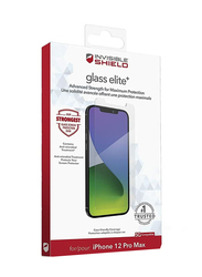 Invisible Glass Elite Apple iPhone 12 Pro Max Mobile Phone Screen Protector Tempered Glass Case, Clear