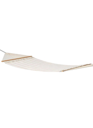 Flat Weave with Spreader Bar Threshold Hammock Hanging On The Porch Or On A Beach Camping, White