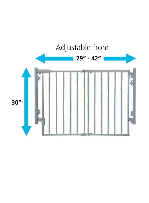Safety 1st Ready to Install Baby Safety Gate, Grey