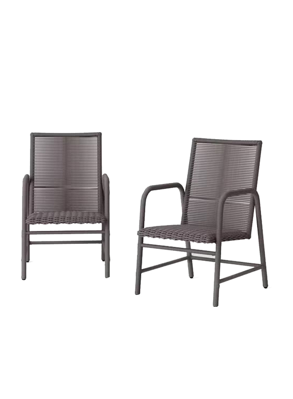 Comfortable Outdoor Seating Chairs, 2 Pieces, Brown