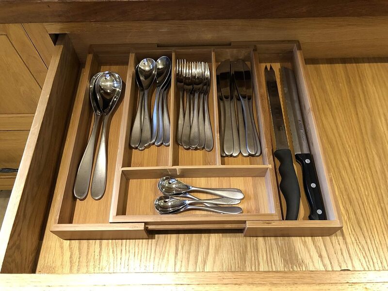 Expandable Bamboo Kitchen Drawer Organizer,Wooden