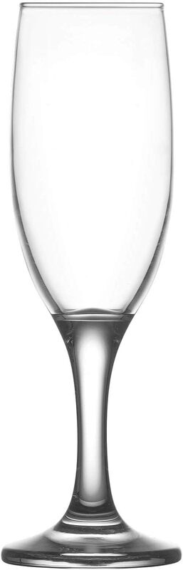 Champagne Flute Glasses, Set of 6, 8 oz Crystal Square and 210 ml Madison Flutes Glass for Sparkling Wine-Transparent