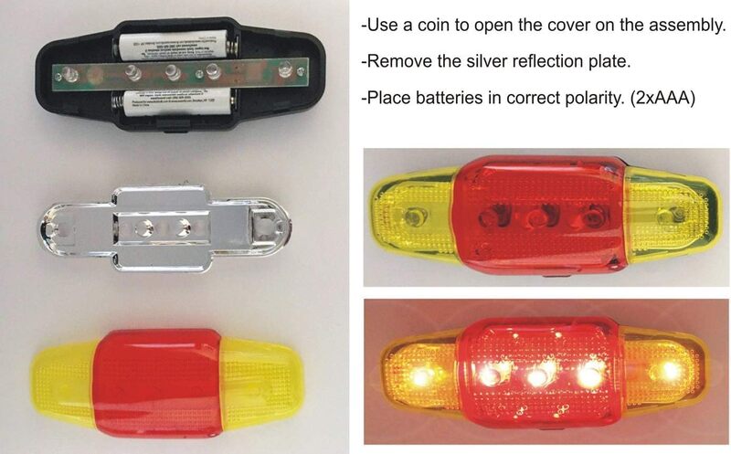 USB Rechargeable Bike Light Set, 4 Modes, Super Bright LED Front Headlight & Rear Taillight, Easy Install-Multicolour