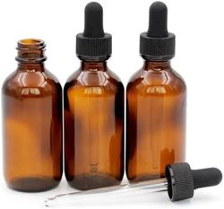 Amber Dropper Bottles,30ml, Pack of 12 -Brown