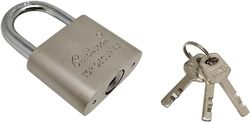 Pressing Lock 60Mm With 3 Key'S Hard Stainless Steel Imported Lock -Silver