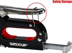 Staple Gun with 200 Staples, Manual Stapler Gun Machine-Red