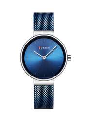 Curren Analog Watch for Women with Alloy Band, Water Resistant, 9016, Blue