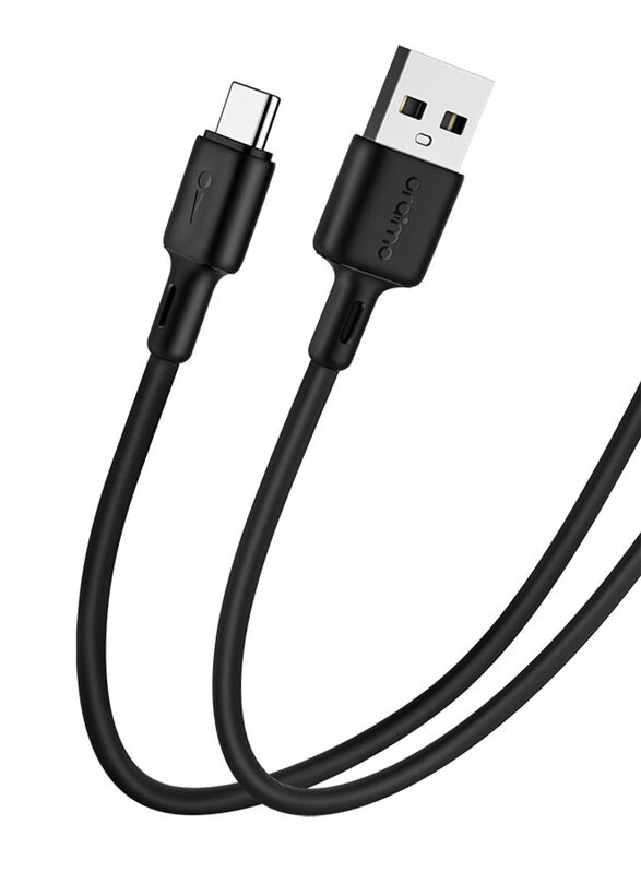 Oraimo 1-Meter DuraLine Fast Charging Data Cable, USB Type A To USB Type C for Smartphones/Tablets, Black