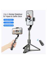 Gimbal Stabilizer Selfie Stick Tripod, Black