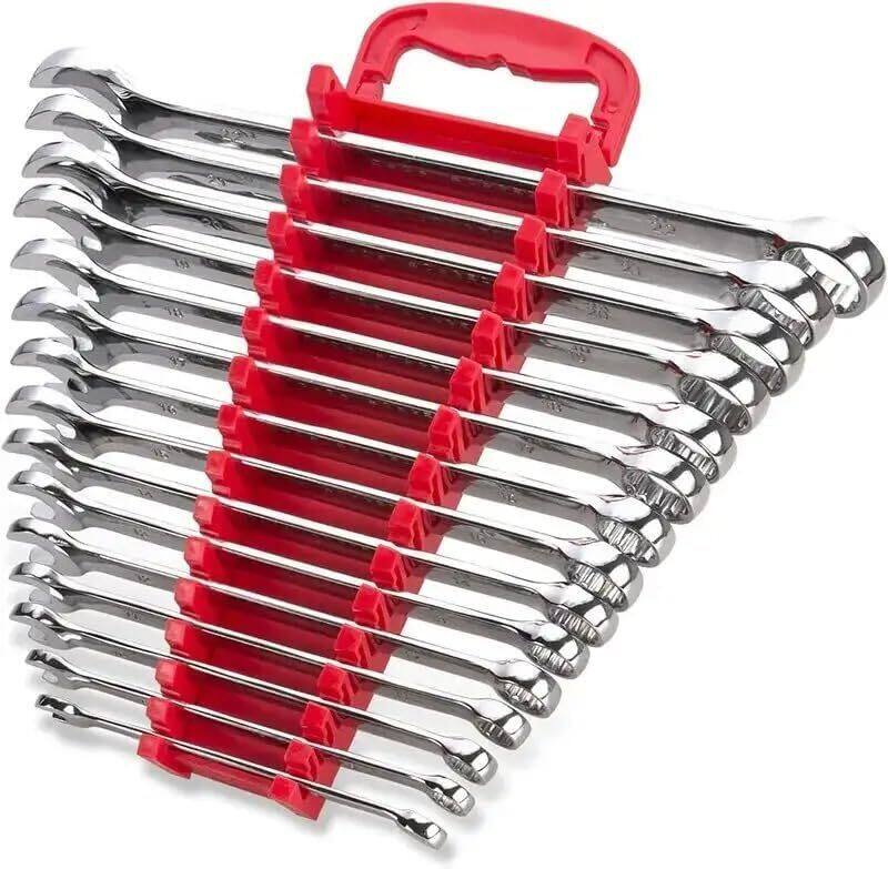 

Generic 12PCS Wrench Spanner Set of Open End Torque Combination Wrench Set Ratchet Wrench-Silver/Red