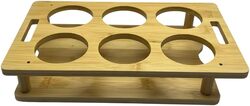 Bamboo Serving Trays, 6 Holes,19Cm X 27Cm X 6Cm, Light Brown