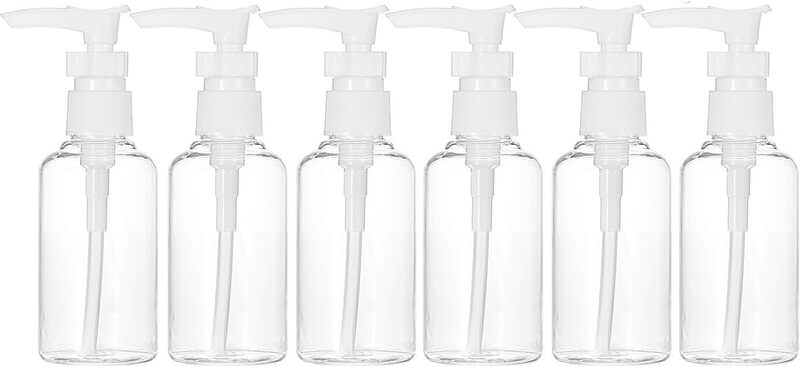 50ml Travel Bottles Set, Small Pump Bottles (Pack of 6)