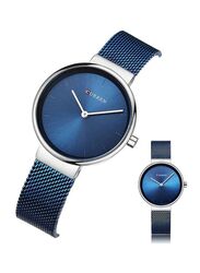 Curren Analog Watch for Women with Alloy Band, Water Resistant, 9016, Blue