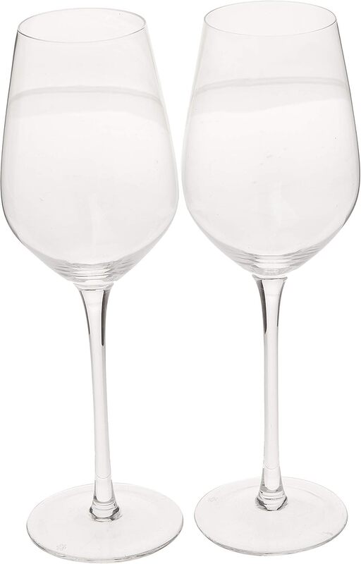 Hand Blown Crystal Wine Glasses - Standard Red/White Wine Glass Made from Crystal Glass, Set of 3 Pcs, 330 ml-Transparent