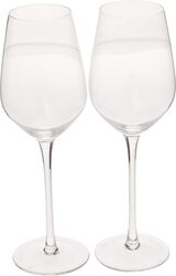 Hand Blown Crystal Wine Glasses - Standard Red/White Wine Glass Made from Crystal Glass, Set of 3 Pcs, 330 ml-Transparent